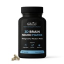 Memory & Focus Nootropic – Brain Neuro Matrix med Ginkgo Biloba & Huperzine A – Vegansk, naturlig, koffeinfri – støtter klarhet og humør for studenter, seniorer og profesjonelle – 90 Caps 3-måneders Supply