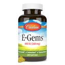 Carlson - E-Gems, 400 IU, hjertehelse og optimal velvære, antioksidant, 200 myk geler
