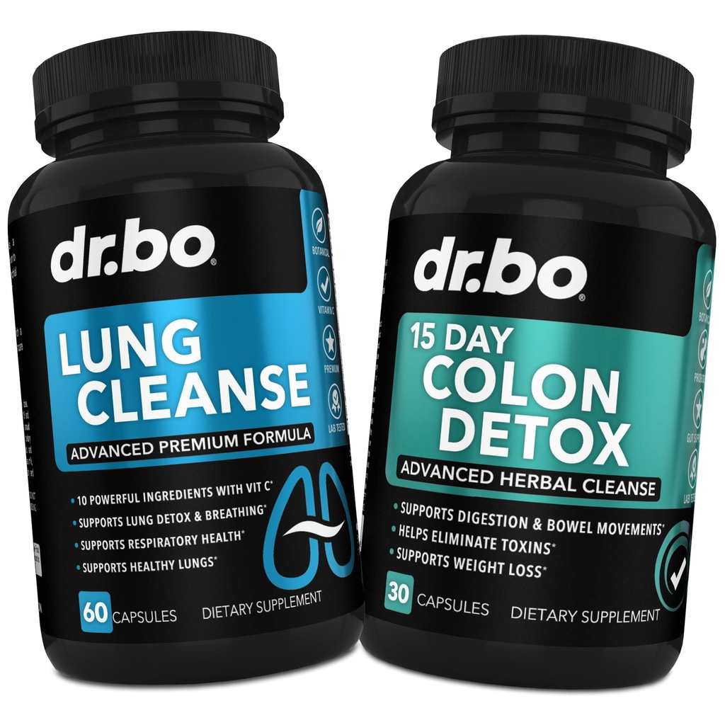 Lung Cleanse & Colon Detox - Herbal Formler for å støtte pustende helse & Bowell bevegelser