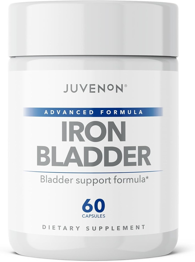 Juvenon Iron Blader - Herbal Supplement for Sunn Blader funksjon - Inkontinens støtte med Pumpkin Seed Extract, Soja Germ Extract, Saw Palmetto