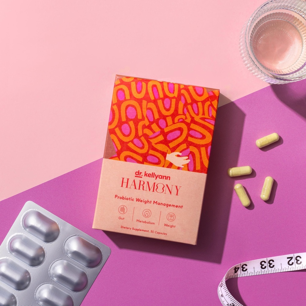 Dr. Kellyann Harmony Probiotic Weight Management (30 kapsler) Prebiotiske og probiotiske å støtte vektkontroll og fremme optimal Gut helse