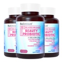 BioEmblem Beauty Probiotika for kvinner, 35 milliarder CFU 14 Strains med biotin, kollagen, Prebiotika for digestiv helse, hårhud og negler, Vaginal probiotika Supplement, hyllestabil, 90 Caps