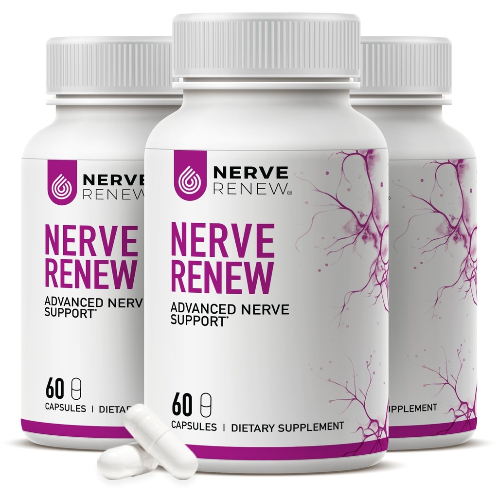 NERVE NERVE PERVICEW Advanced Nerve Support - 300mg Stabilisert R-Alpha Lipoic Acid, Vitamin B Kompleks, Benfotiamin, Urter for Fast-Acting Support