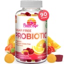 Probiotiske Gummies Sukker Free- 3 milliarder CFU Redusere gass, Bloating - Probiotika for kvinner, barn og menn Probiotiske- Bacillus Coagulans- Naturlig, Vegan, Vegetarisk, Kosher, Halal-90 Gummy Probiotika