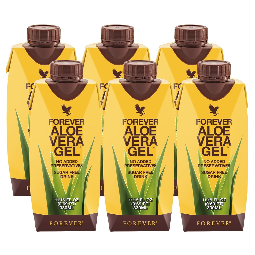 Forever Living - Aloe Vera Gel - 99,7% Pure Inner Leaf Aloe Vera Juice - Preservativ-Free - 11.15 fl oz (Pack of 6)