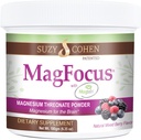 Suzy Cohen MagFocus Magnesium L-Troonate pulver med Magtein (Mixed Berry) Plus magnesiumglycinat for velvære, fokus og kognisjon - Glutenfri, ikke-GMO, vegetarisk (60 serveringer)