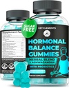 PMS Gummies Hormonal Balance Kosttilskudd for kvinner - Probiotiske PMS Vitaminer Menstruell Cramp Relief, Hot Flashes Menopause Support - PMS Relief med Dong Quai, Chasteberry, Black Cohosh & Ashwagandha