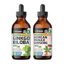 BIO KRAUTER Ginkgo Biloba Tinkture 4 Fl. Oz. & Ginseng Tinkture 4 Fl. Oz.