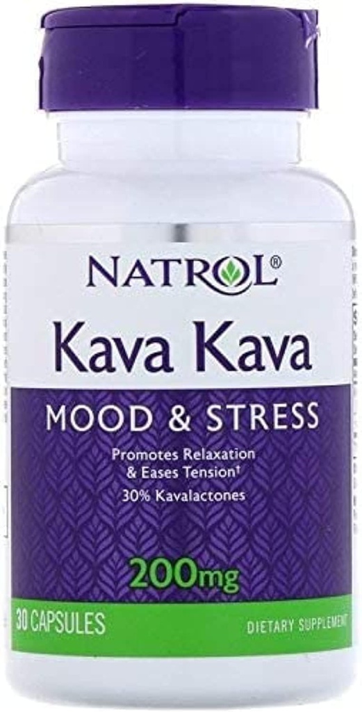 Natrol Kava Kava Capsule, 200 Mg - 30 per pakke - 3 pakker per sak.