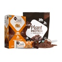 NuGo Slim Dark Chokolade Crunchy Peanut Smør, 17g Vegan Protein, 3g Sukker, 12 Tell og NuGo Plant Protein pulver, 20g Protein, 3g Sukker, 25 Serveringer