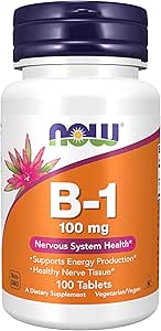 NU Matvarer Vitamin B-1 (Thiamin) 100 mg, 100 tabletter (Pack of 2)