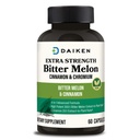 DAIKKEN Bitter Melon, kanel og kromium, 90 000 mg Ekvivalent Per Serving Ekstra styrke, 100% vegetariske biter Melon kapsler med kanelkrom og sink, 60 kapsler