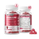 Berberine Supplement 1500mg,Sugar Free Berberine med Ceylon Cinnamon Gummies,Chromium,Turmeric, Fenugreek for naturlig metabolisme balansert, Berberine HCl fra Indisk Barberry Extract, 120 Cts
