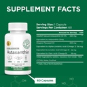 New Zealand - Astaxanthin 12mg fra Microalgae Haematococcus Pluvialis - 60 Soft Gels - GMO & Glutenfri - Antioksidant - Støtter Joint Mobility & Post Trening Recovery, Hud & Eye Health