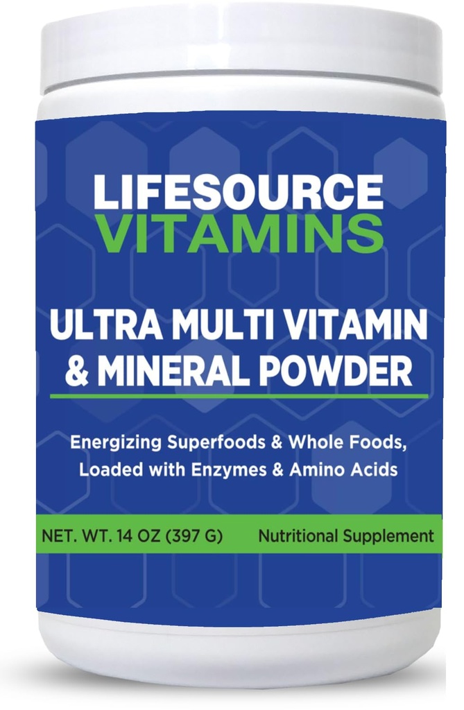 Livskilde Vitaminer Ultra Multi Vitamin & Mineral pulver - Hele maten basert - 30 dagers forsyning