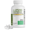 Bronson L-Lysine Defense Immune Support Complex 1500 MG L-Lysine Plus Olive Leaf, hvitløk, vitamin C og sink - Non-GMO, 250 vegetariske kapsler