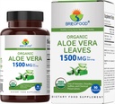 Brieofood Organic Aloe Vera 1500mg, 45 Serveringer, Vegetarisk, Glutenfri, 90 Vegetariske tabletter