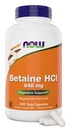Nå Betaine HCl 648mg 240 Veg Kapsler (pakke med 2) - Digestive Enzymer Supplement - Forbedret med Pepsin Protease for Protein Digestion Support