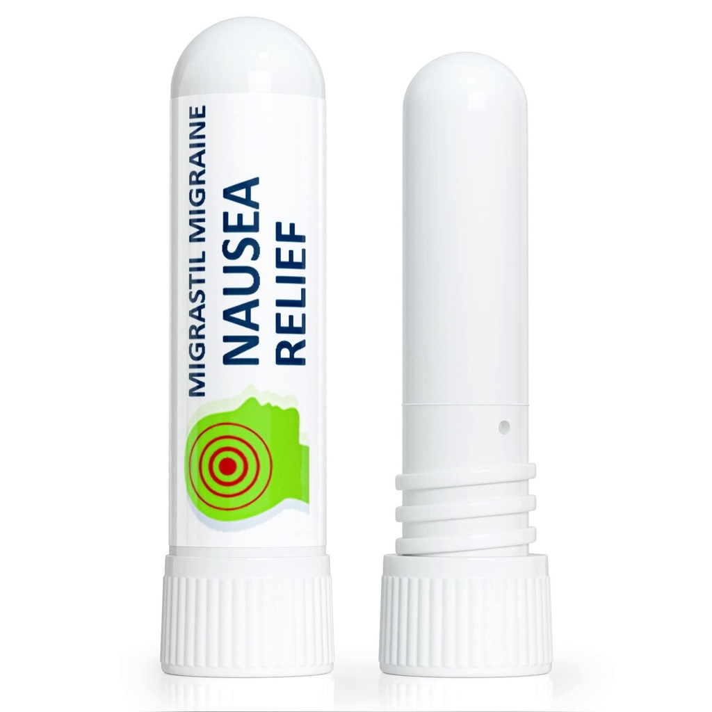 Basic Vigor Migrastil Needle Inhaler (2-Pack) - Klokke størrelse Aromaterapi Stick for Queasiness - Alt naturlig, raskt fungerende hjelp