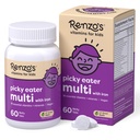Renzo's Picky Eater Kids Multivitamin med jern - Oppløselige Kids Vitaminer med jern, sink, vitamin C, vitamin D, E & K, Sugar-fri Melty Tabs, Grønn Apple Flavor, 60-tall (1-2 måneders forsyning)