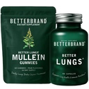 Betterbrand Bedre Lungs helsepakke - BedreLungs & Mullein Gummies - Complete Respiratorisk wellness Pack: BedreLungs & Mullein Gummies - 30 dagers forsyning