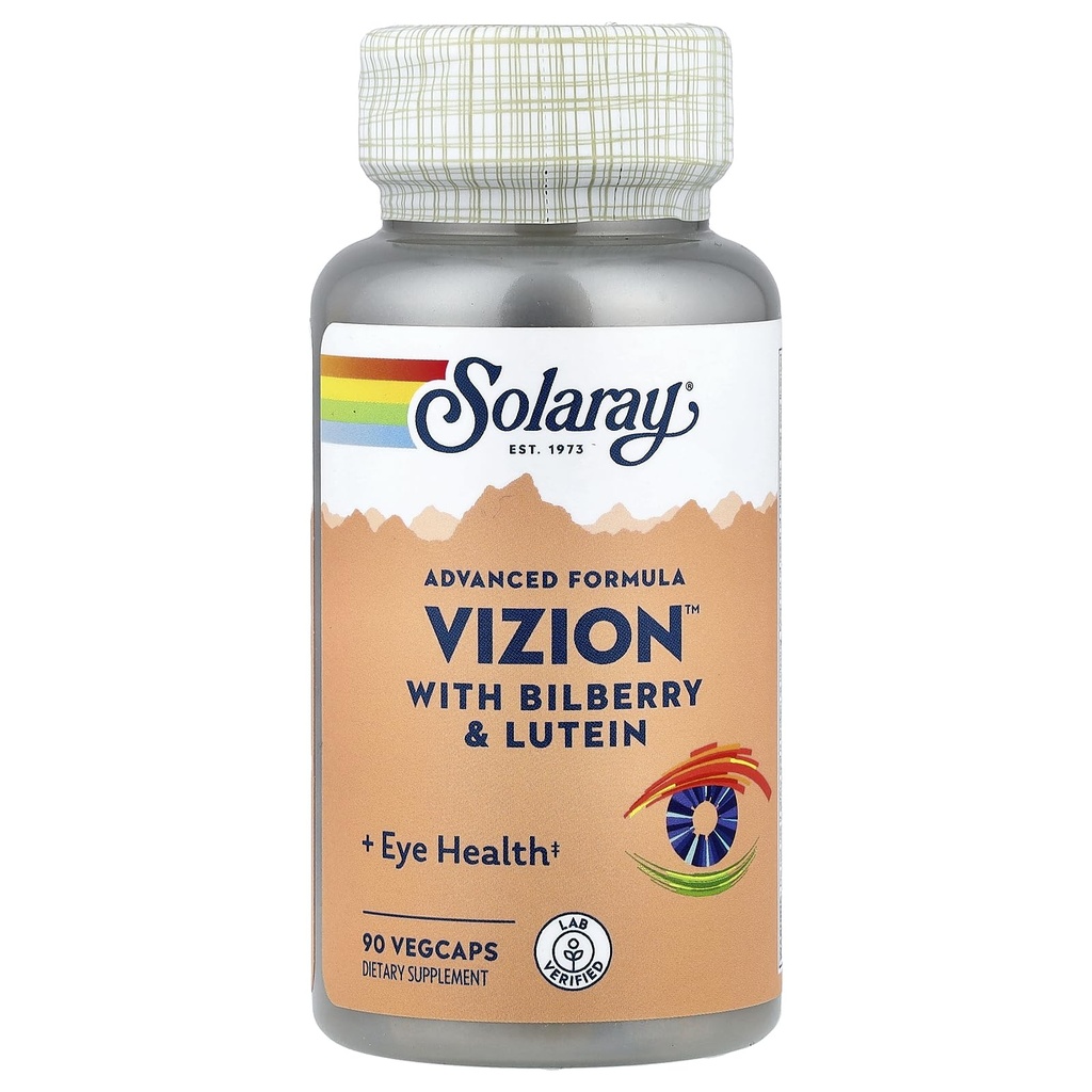 SOLARAY Vizion, Veg Cap (Btl-Plastic) 42 mg