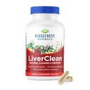Ridgecrest Herbals LiverClean, Herbal Liver Support Supplement, velsignet Thistle, Dandelion, Detox, Cleanse Support, Sunn Bile (60 Caps, 30 Serv)