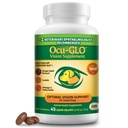 Ocu-GLO Vision Supplement for små hunder ved dyrenødvendighet med lutein, Omega-3 fettsyrer, kornfrøekstrakt og antioksidanter for å fremme øyehelse hos hunder, 45ct flytende gelkaps