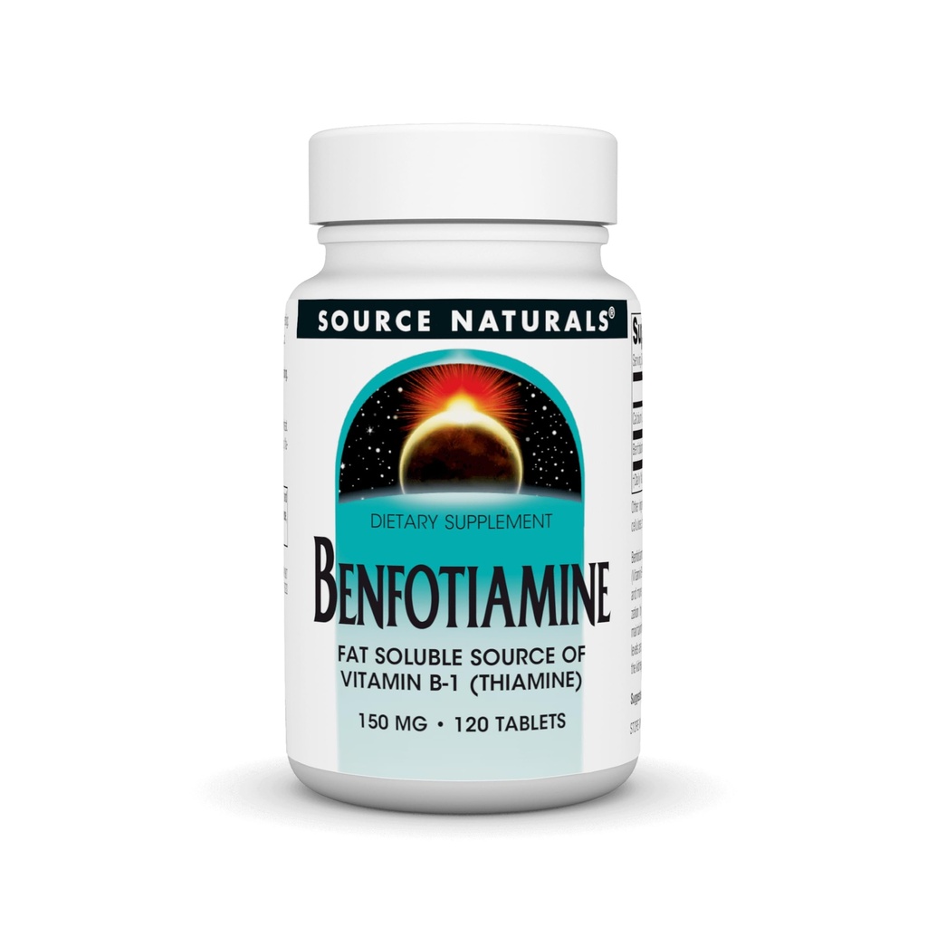 Kilde Naturals Benfotiamine, fettløselig kilde til vitamin B-1, 150 mg - 120 tabletter