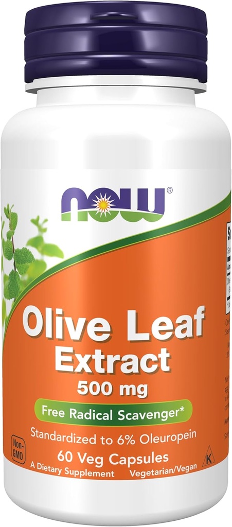 NU Mattilskudd, Olive Leaf Extract 500 mg, gratis radikal scavenger *, 60 Veg Kapsler