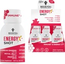 Bee and You Energy X Shot, 12 Pack, Korean Red Ginseng, Royal Jelly, Propolis, Koffein gratis energidrikk, vitamin C, B3, B6, B12, Immunstøtte Supplement, Antioksidanter, Pomegranate Flavor