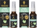 Bee and You Raw Honning Throat Spray, 100% ren propolis Ekstrakt, Immunstøtte, Sore Throat & Congestion Relief, Oral Helse, Antioksidanter, Naturlig, Keto, Paleo, Glutenfri | 1 FL Oz (Pack of 2)