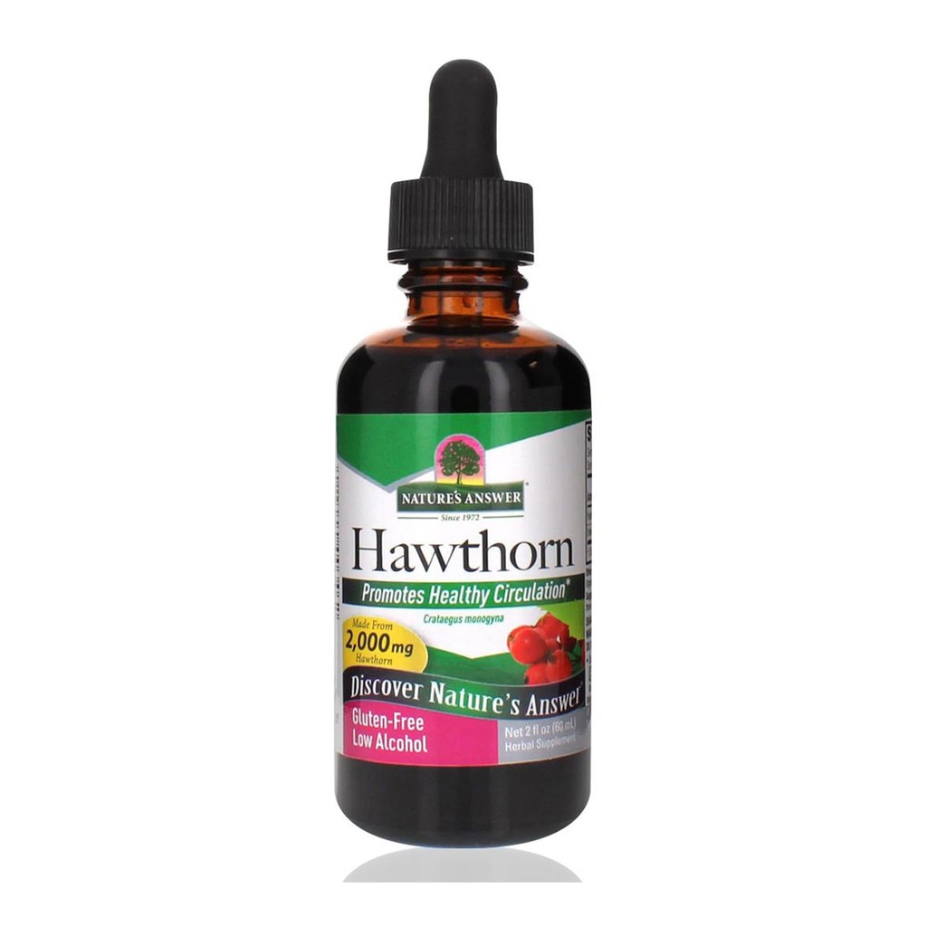 Naturens svar Organic Hawthorn Extract 2 Oz - Lav alkohol, Glutenfri & Kosher - hjerte støtte - Ideell for Hawthorn Berry Tea