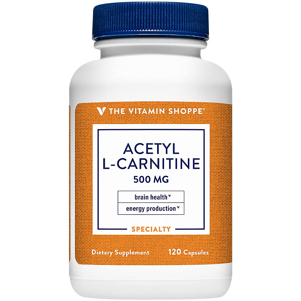 Acetyl-L-karnitin 500mg – støtter sunn hjerne- og minnefunksjon, fremmer energiproduksjon – CarnipureTM tilbyr reneste form av L-karnitin (120 kapsler) av vitaminshoppen