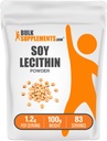 BulkSupplements.com Soya Lecithin pulver - Lecithin Supplement, Næringstilskudd, Mat klasse - Glutenfri, 1,2 g per servering, 100g (3,5 oz) (Pack of 1)