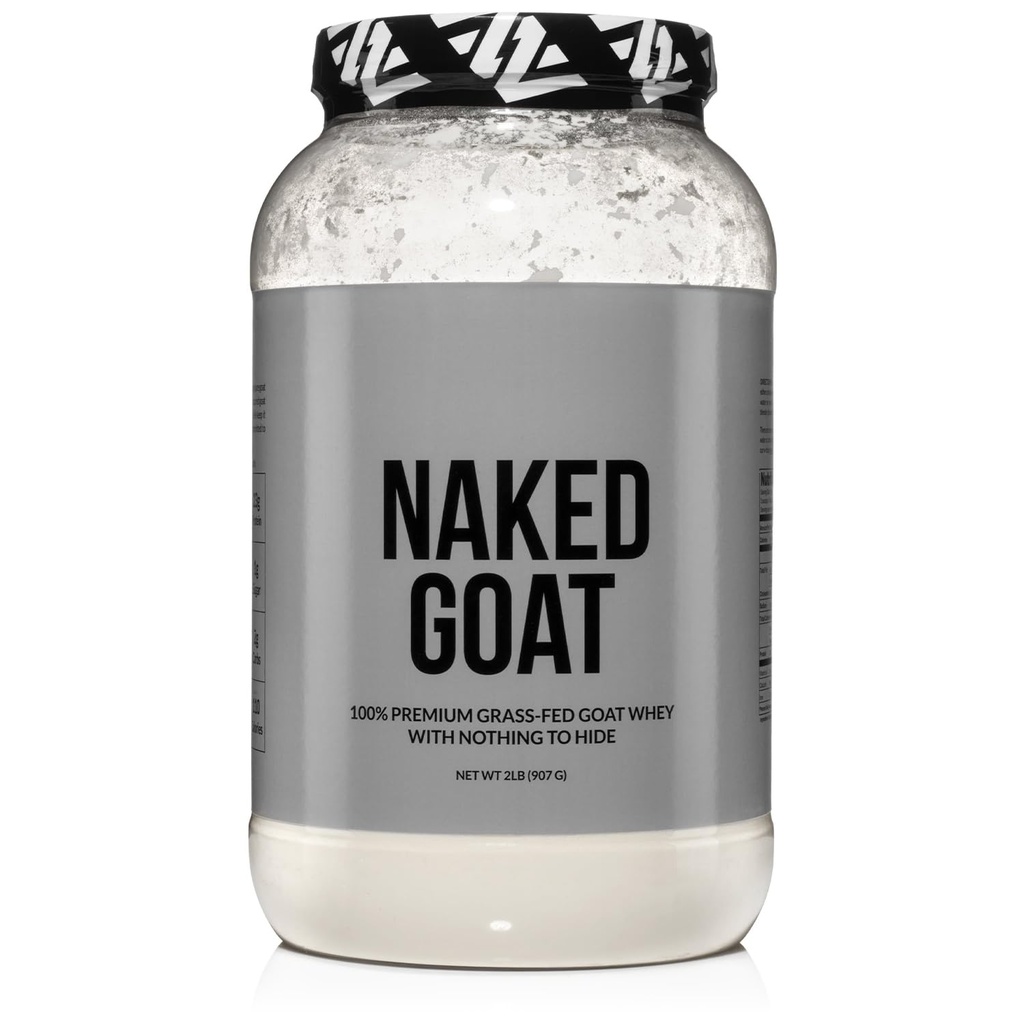 Naked Goat - Pasture Fed Goat Whey Protein pulver fra små Herd Wisconsin Dairies, 2Lb Bulk, GMO Free, Soya Free. Lett å Digest - Alle naturlige - 23 gram protein - 30 serveringer