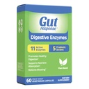 Digestive enzymer, digestiv støtte, lindrer blekende, 5 probiotiske strimler, 11 aktive enzymer, 60 kapsler