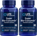 Livsforlengelse Super Bio-Curcumin Turmeric Extract 400 mg, 90 Veg Caps (Pack of 2) - Vegetarisk kapsel - Ikke-GMO - svært absorberbar
