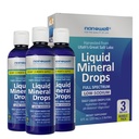 Liquid Mineral Drops - Trace Mineral Supplement | Fullspektrum Minerals | Ionic Flytende Magnesium, Klorid, Kalium | Lav natrium | Energi, Electrolytes | 288 dagers forsyning, 8 fl oz (Pack of 3)
