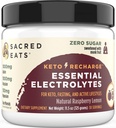 Keto Electrolyte pulver og hydrasjon Supplement | 1000mg Kalium og natrium, 150mg Magnesium | Ingen sukker og stevia, søtet med monk frukt bare | naturlig bringebær sitron (30 serveringer)
