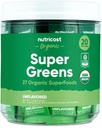Nutricost Organic Super Greens (Uslavored) 20 Stickpacks - Glutenfri, Ikke-GMO