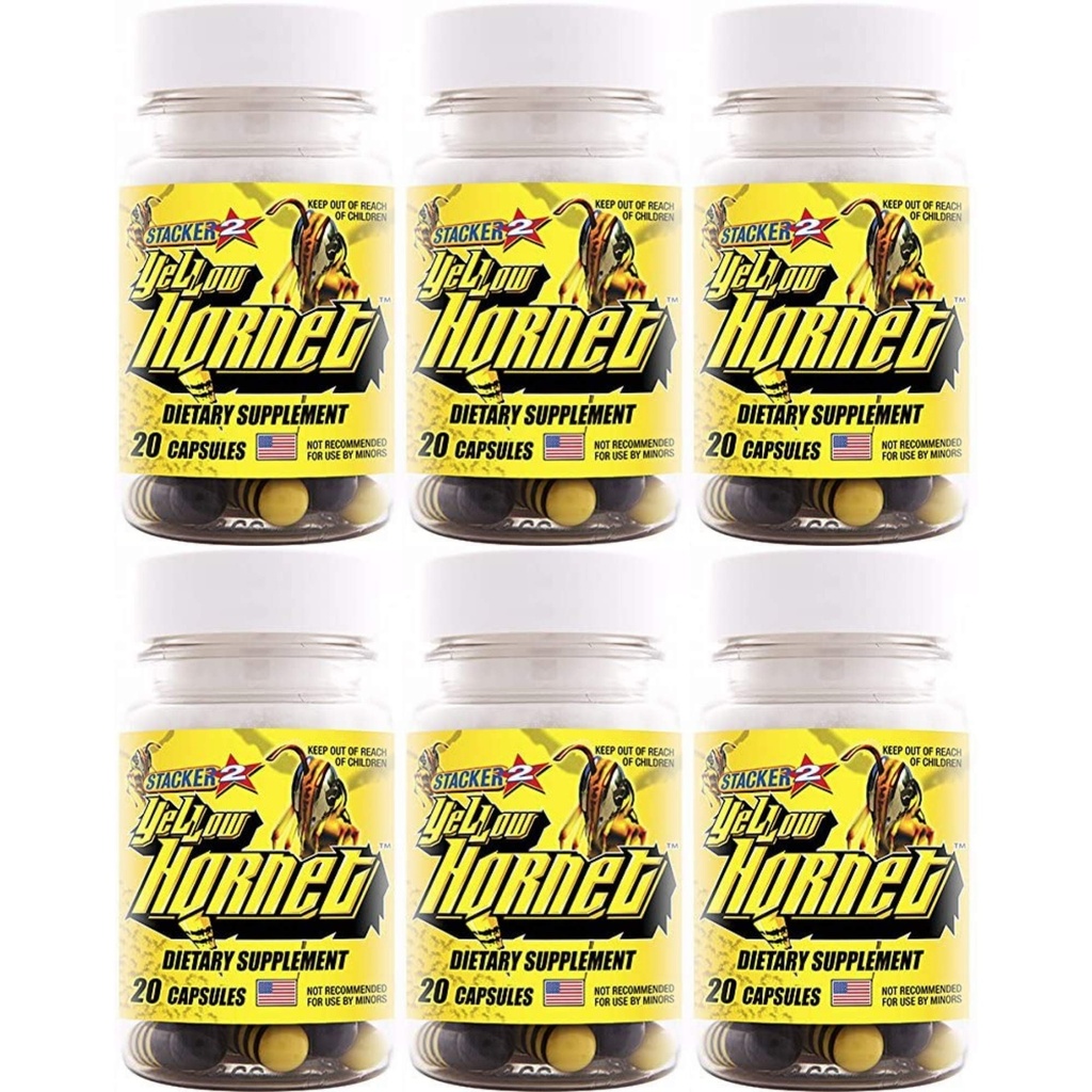Gul Hornet Herbal kosttilskudd 20ct (Lot 6 X) = 120 kapsler