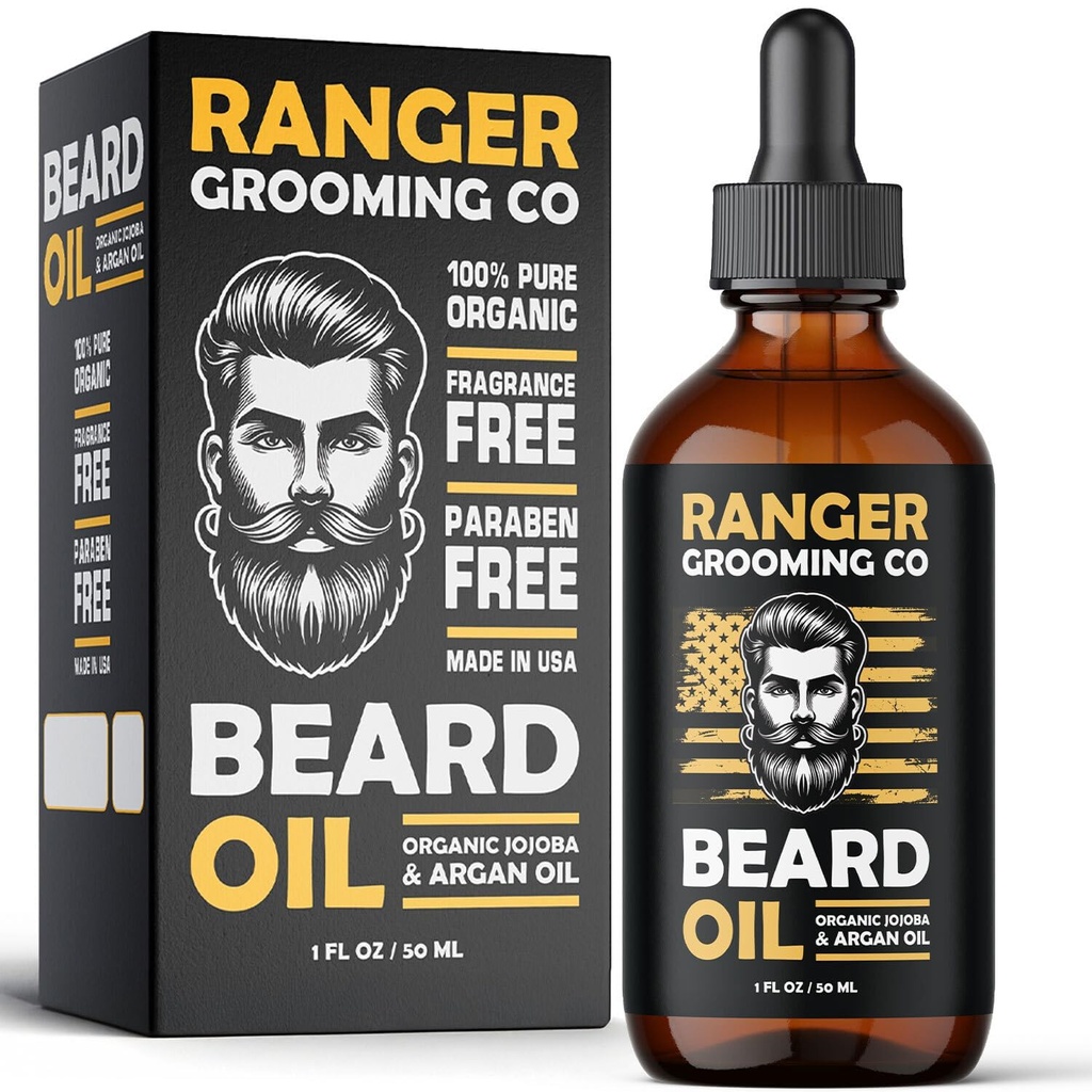 Leven Rose Skjegg Olje for menn og Skjegg Softener 100% ren naturlig for bearded menn, Mustaches og moisturized Hud 1 oz av Ranger Grooming Co