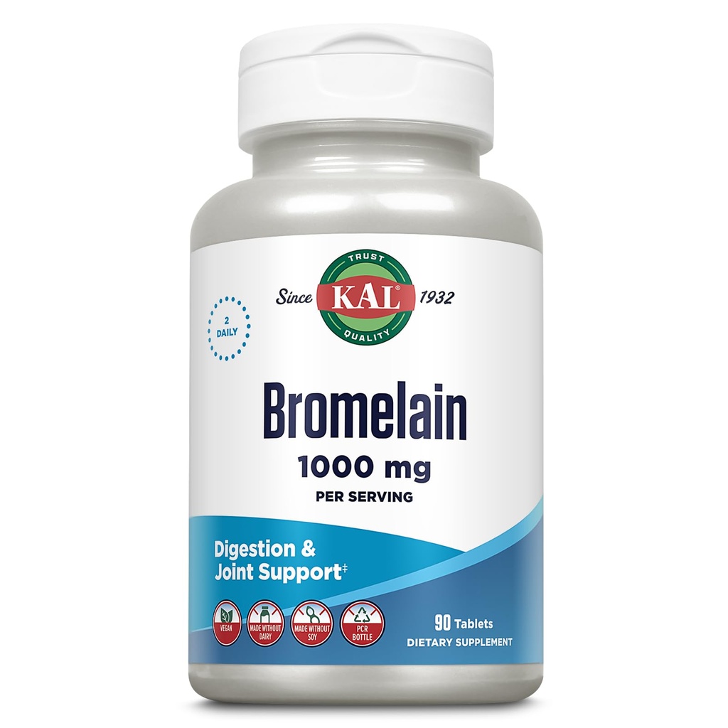 KAL Bromelain tabletter, 1000 mg, 90 greve