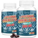 Liposomal Quercetin Phytosome, Quercetin med Bromelain, Sink & Vitamin C, Bioactive Phytosom Complex, 20X høyere absorpsjon - 120 Softgels