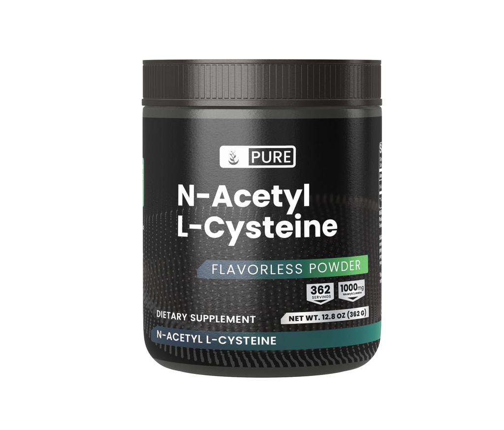 PURE ORIGINAL INGREDIENTS NAC pulver, 12,8 oz, N-acetyl L-cystein, aminosyre, alltid ren