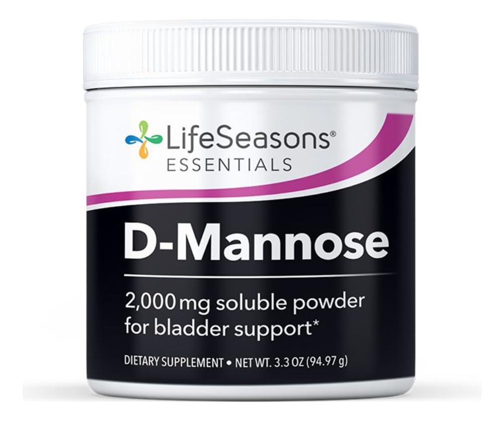 LifeSeasons D-Mannose pulver - Fast-Active UTI Relief - Urin Tract Health Supplement - støtter sunne nivåer av mikroflora & Eases Blader Discomfort - 45 Services