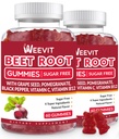 Beet Root Gummies, Nitric Oxid Supplement for menn kvinner Organic Beet Gummy med kornfrø, Pomegranate, Svart Pepper, vitamin C, B12