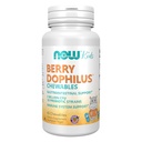 NU Mattilskudd, BerryDophilusTM med 2 milliarder, 10 Probiotiske Strains, Xylitol søtet, Strain Verifisert, 60 Chewables, emballasje kan variere