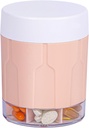 Betife ekstra store kosttilskudd Organizer,Weekelly Pille Organizer Flaske, Daglig Pille Dispenser med 7 store sammenligninger, Organizer å holde 7 dagers vitamin medisinering, 21 etiketter og en rengjøringsbørste (Pink)